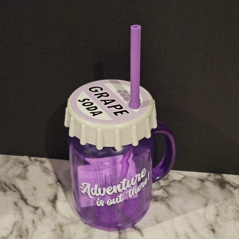 Disney Parks Up Grape Soda Plastic Mug With Straw Adventure Is Out There‎